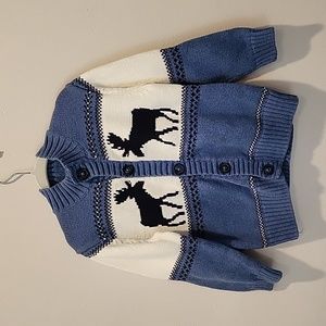 Janie & Jack 2T  Blue Moose Sweater